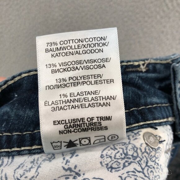 Silver Jeans Womens 26 Suki Mid Capri Blue Fluid Denim Contrast Stitch Stretch - Picture 8 of 13